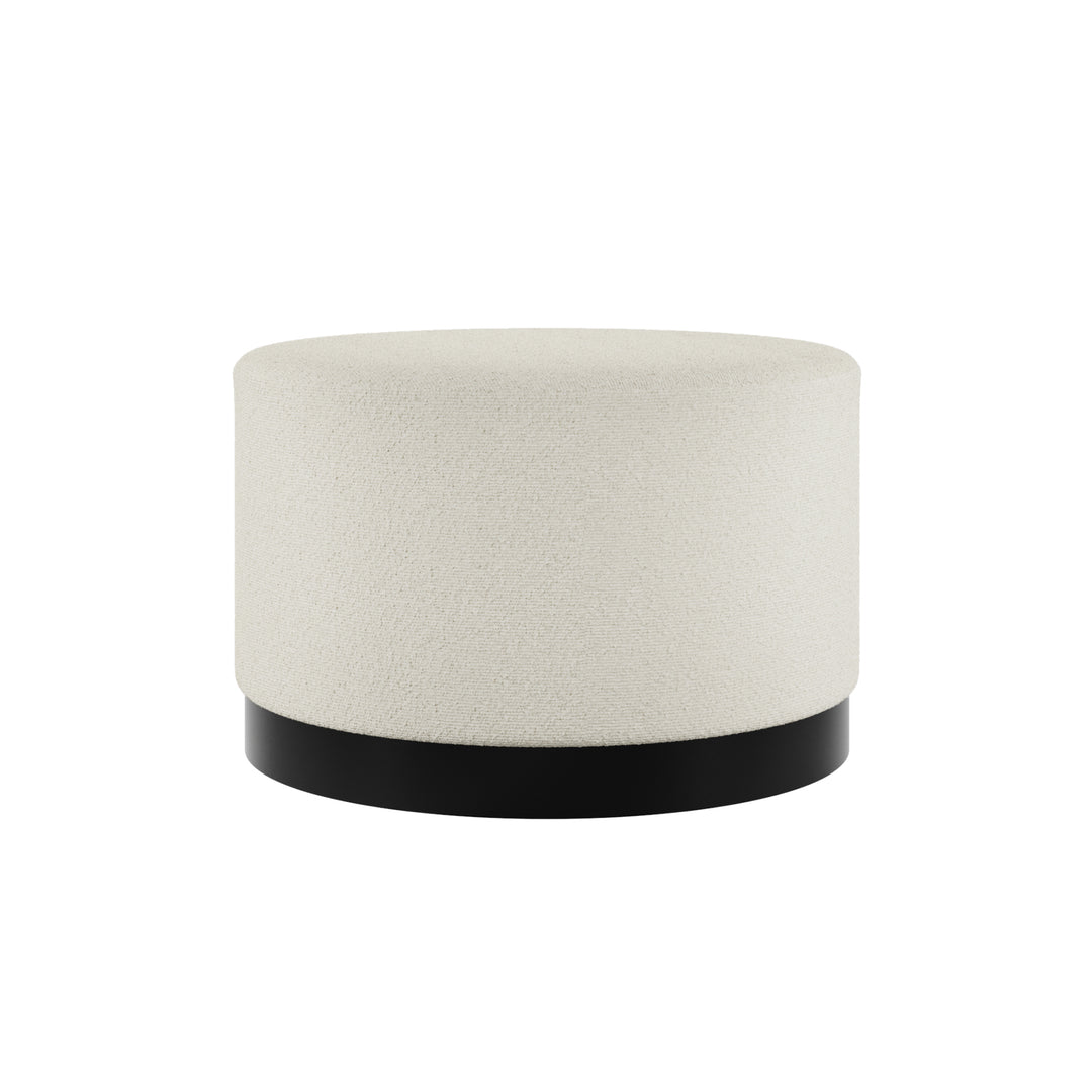 Sete Large Ivory Boucle Pouffe