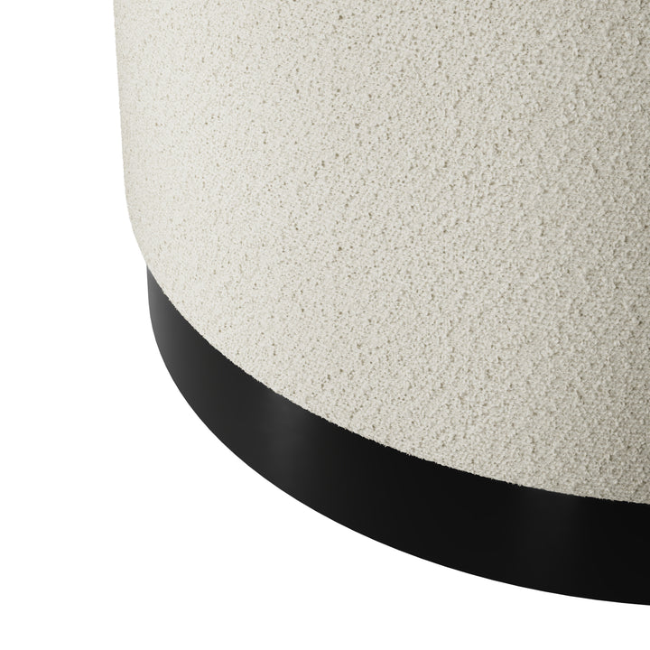 Sete Large Ivory Boucle Pouffe