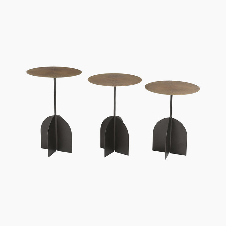 Sestao Set of 3 Iron Nesting End Tables