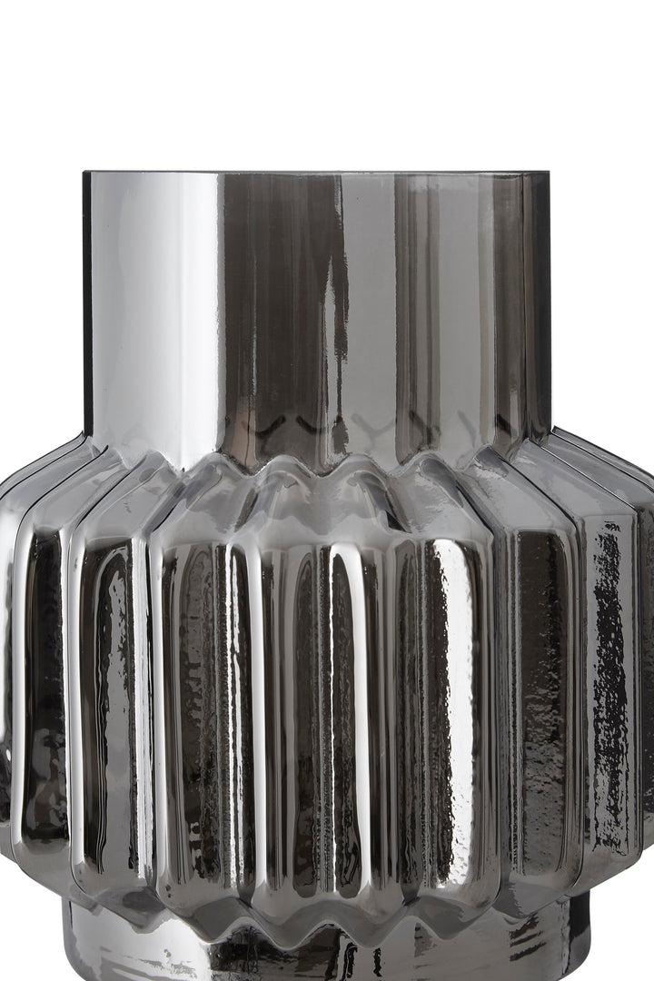 Anzio Small Silver Glass Vase