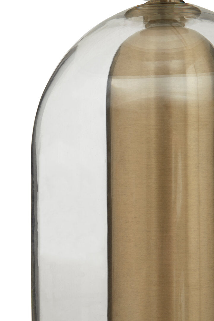 Montemitro Clear Glass and Brass Finish Metal Table Lamp