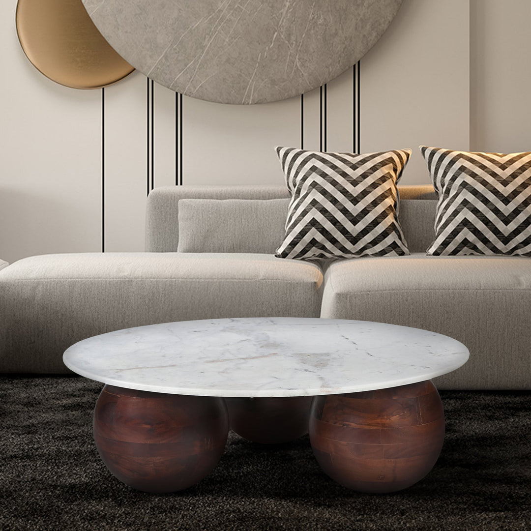 Sevilla White Marble Top Coffee Table