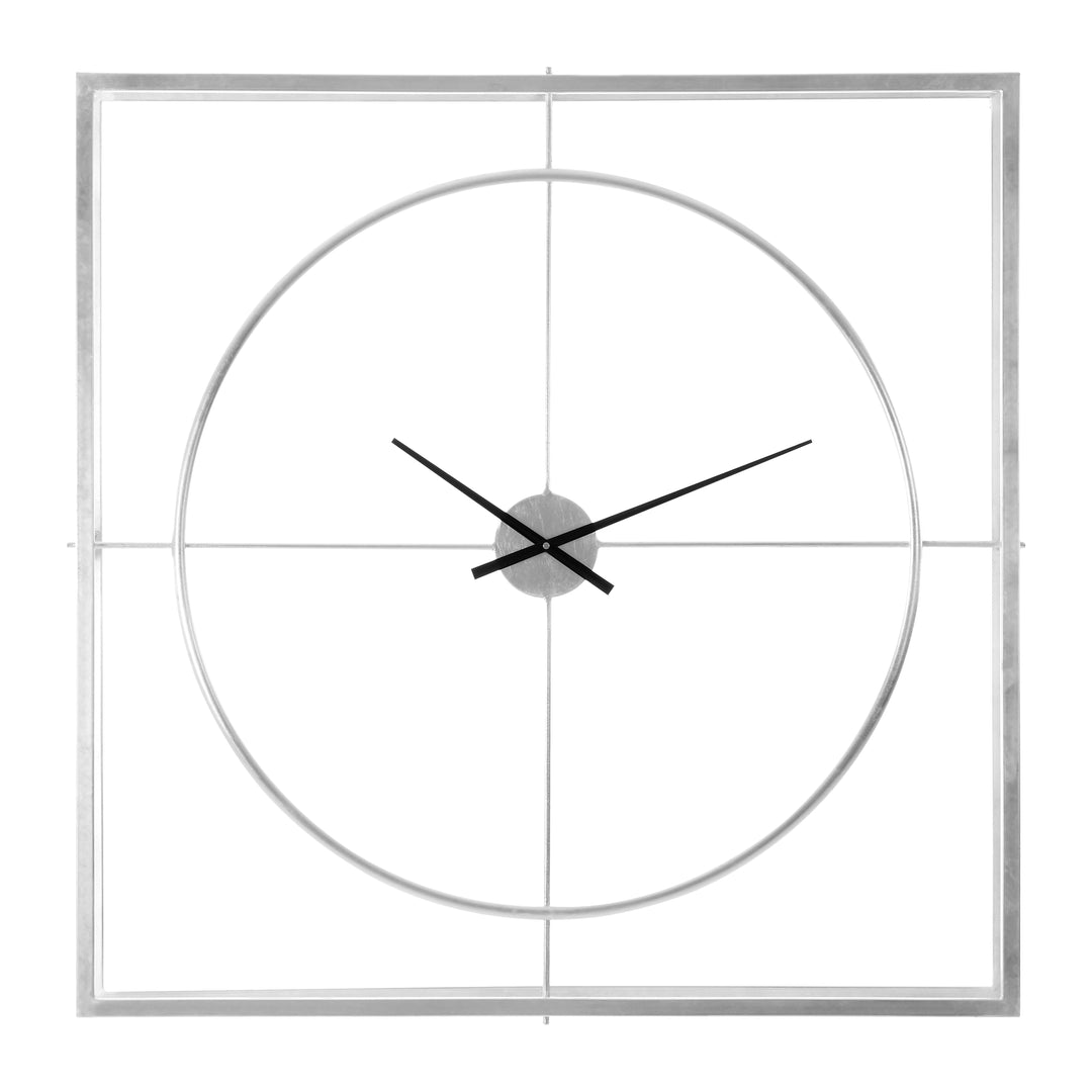 Noto Silver Metal Wall Clock