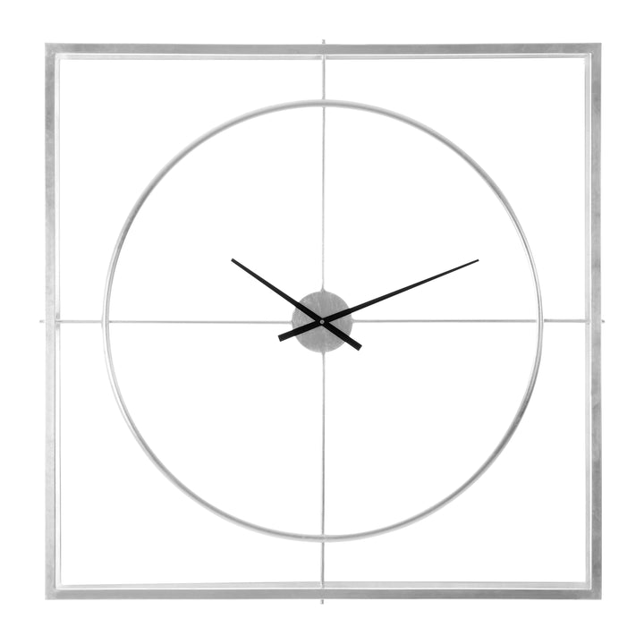 Noto Silver Metal Wall Clock