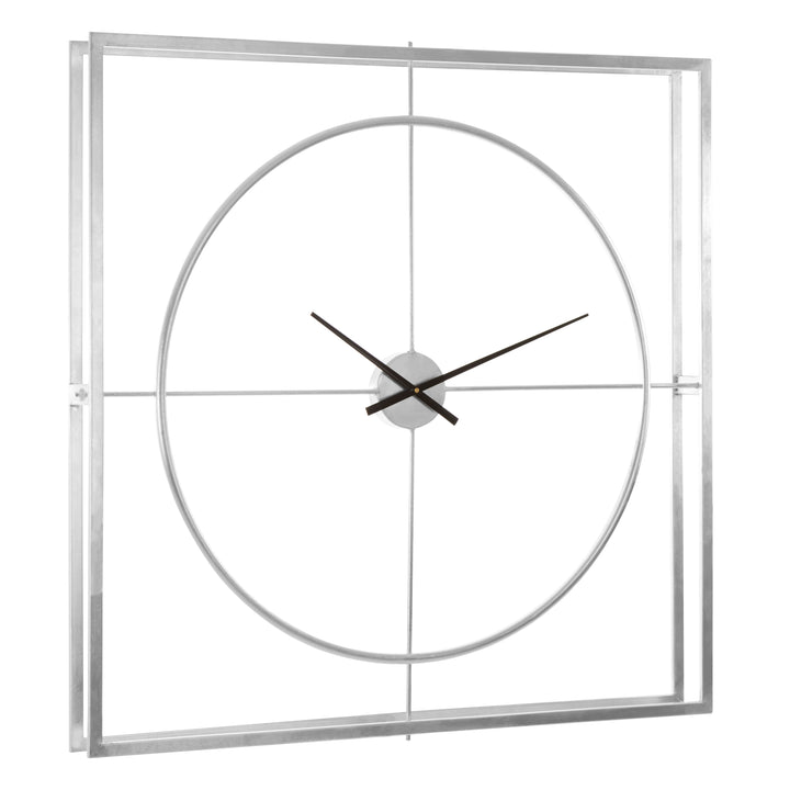 Noto Silver Metal Wall Clock