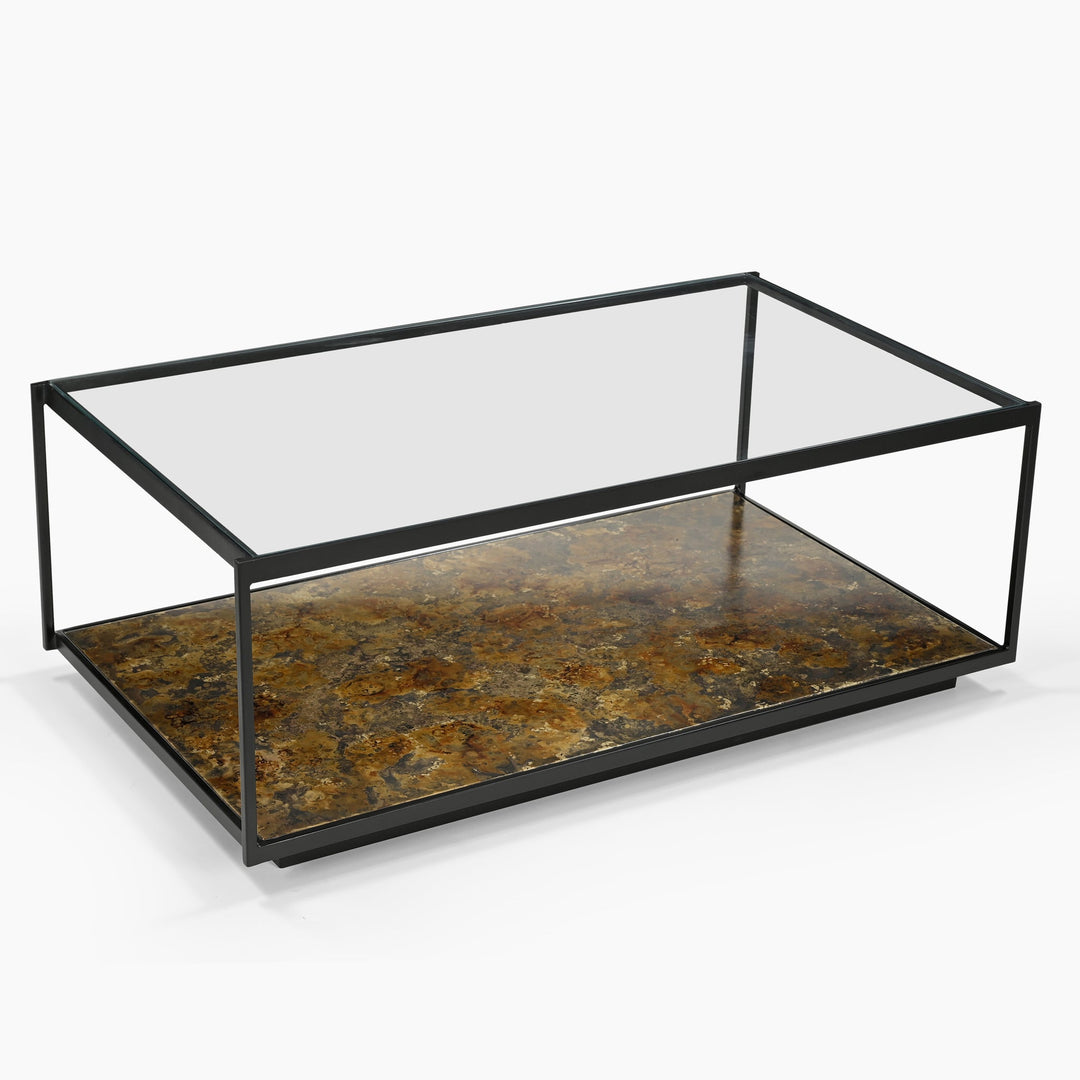 Huelva Iron Coffee Table With Glass Top