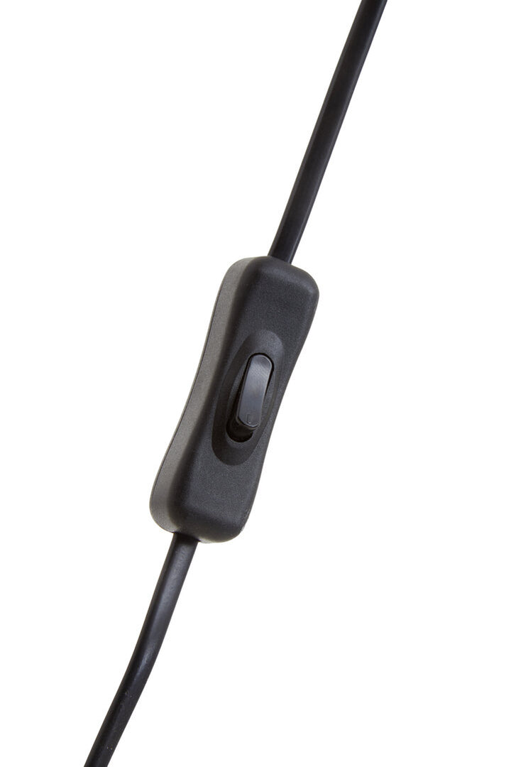 Salso Large Ribbed Smoked Glass Table Lamp