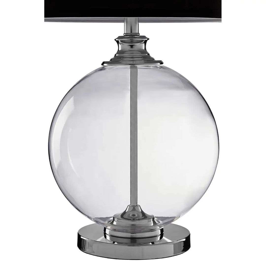Piazza Black Silk Table Lamp