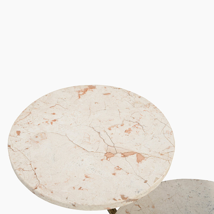 Albacete Italian Marble End Table