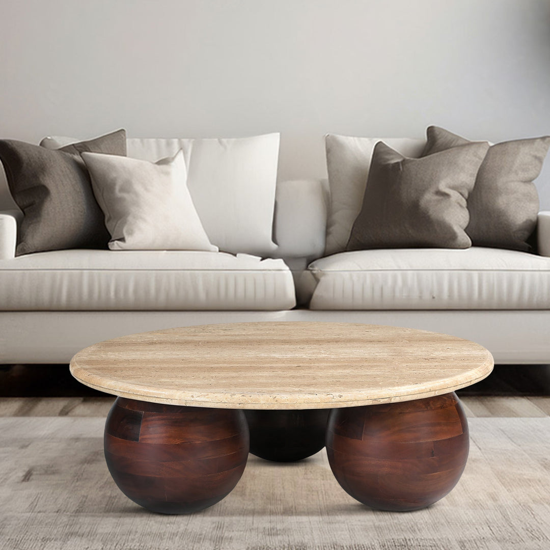 Sevilla Travertine Top Coffee Table