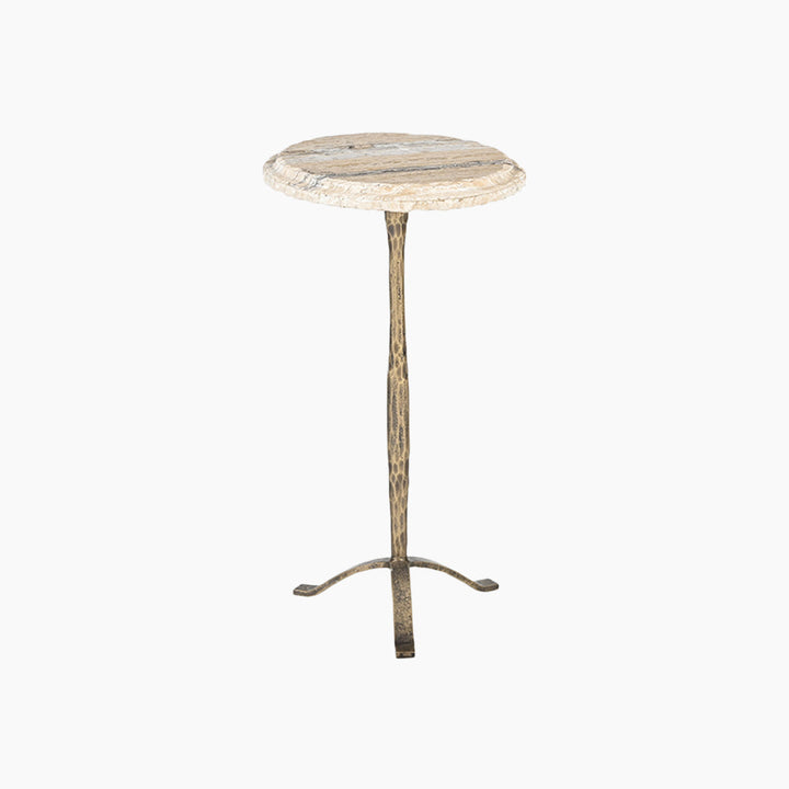 Almaden Italian Marble Set of 2 End Tables