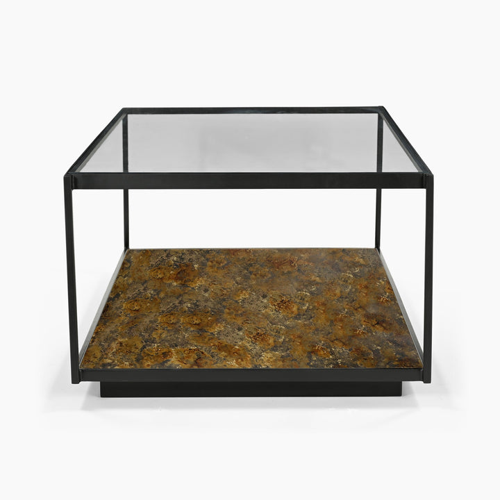 Huelva Iron Coffee Table With Glass Top