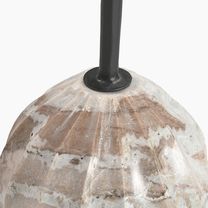 Toledo Indian Marble Set of 2 End Tables