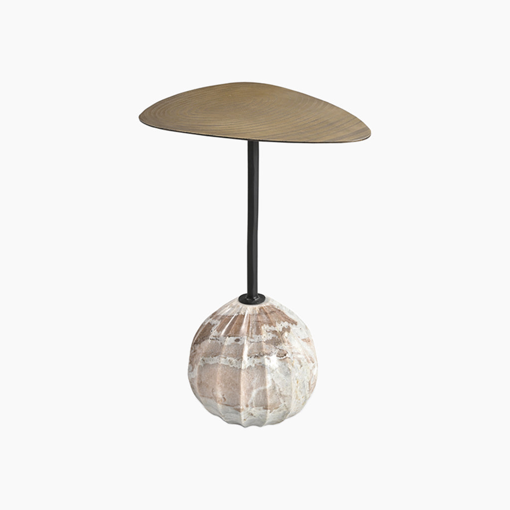 Toledo Indian Marble Set of 2 End Tables