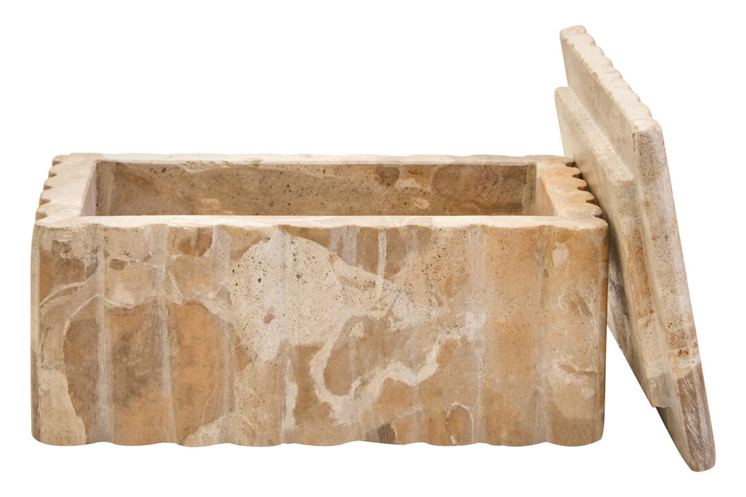 Corio Rectangular Chocolate Marble Box