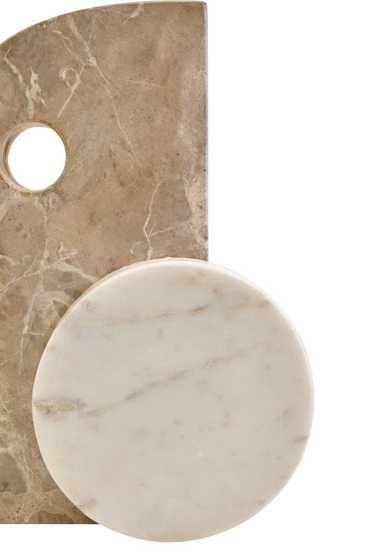 Corio Chocolate And White Marble Sculpture