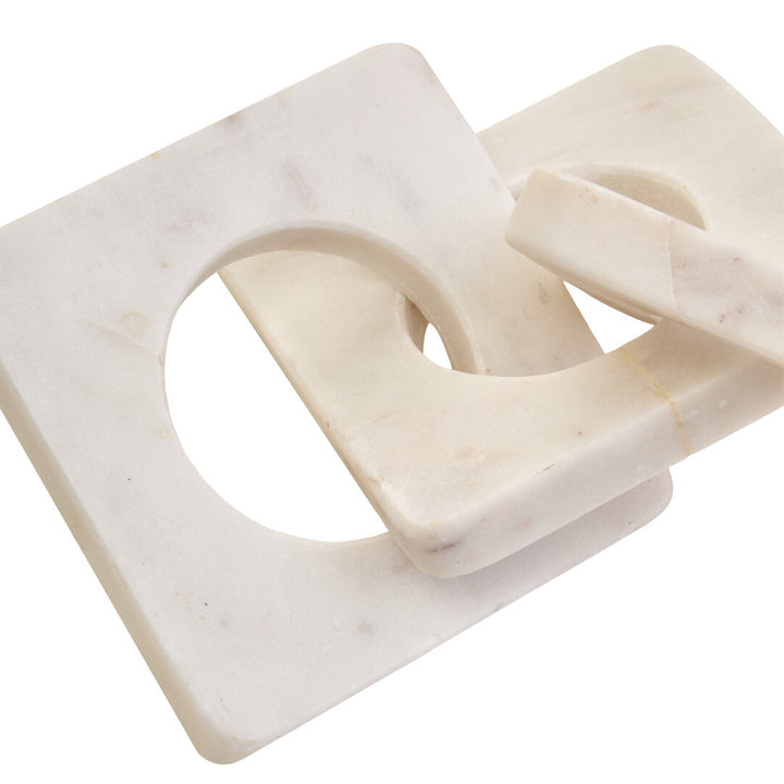 Sorso White Marble Three Link Chain