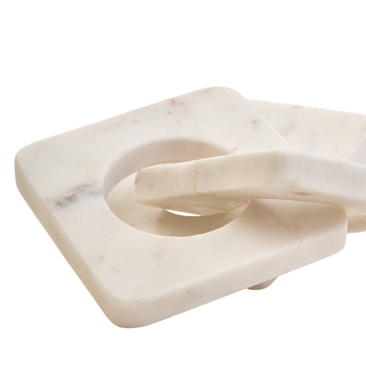Sorso White Marble Three Link Chain