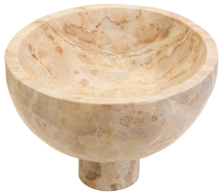 Corio Chocolate Marble Pedestal Bowl