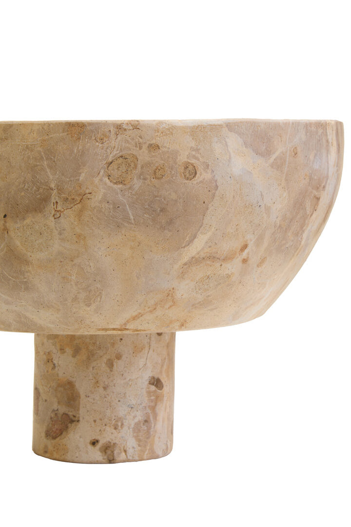 Corio Chocolate Marble Pedestal Bowl