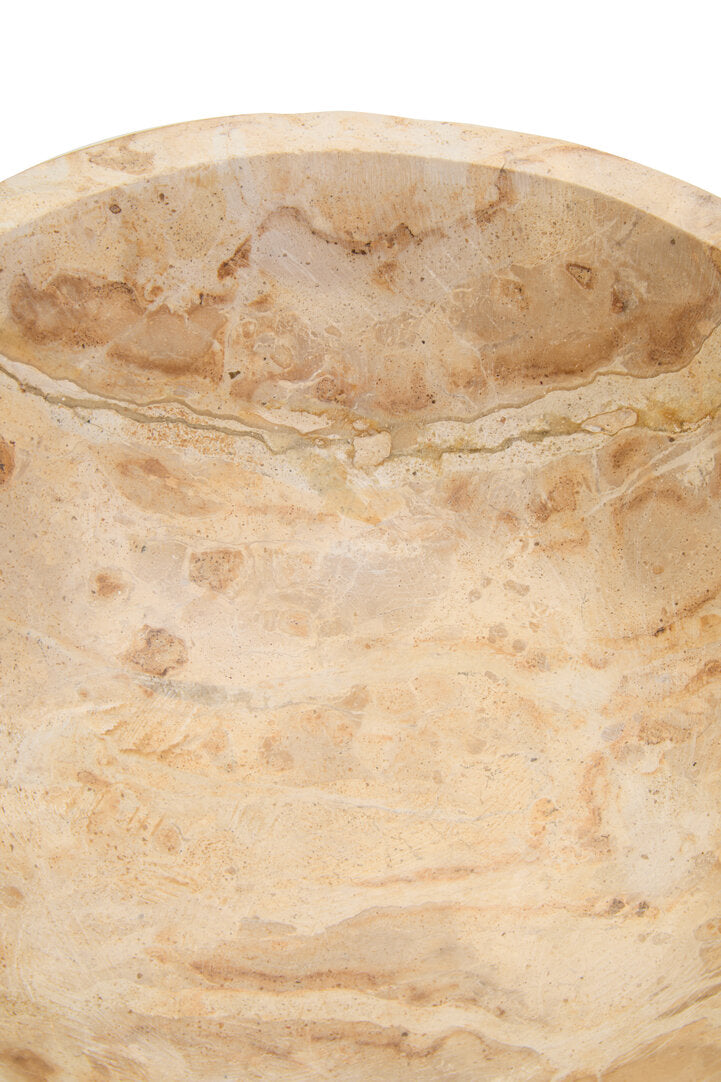 Corio Chocolate Marble Pedestal Bowl