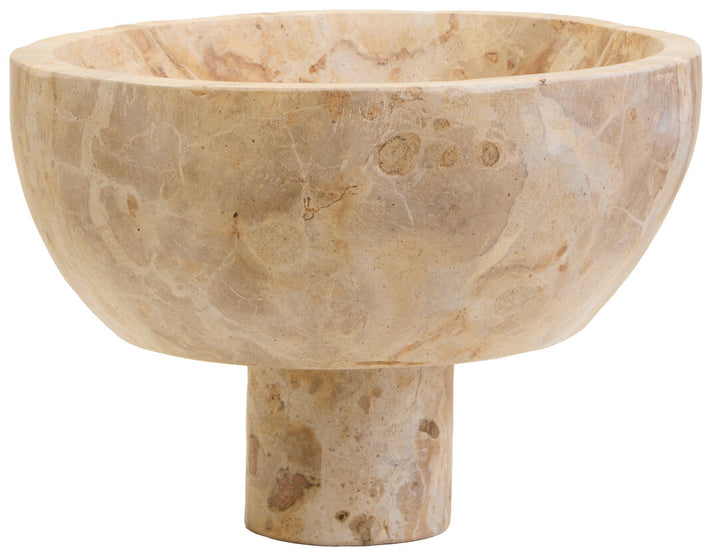 Corio Chocolate Marble Pedestal Bowl