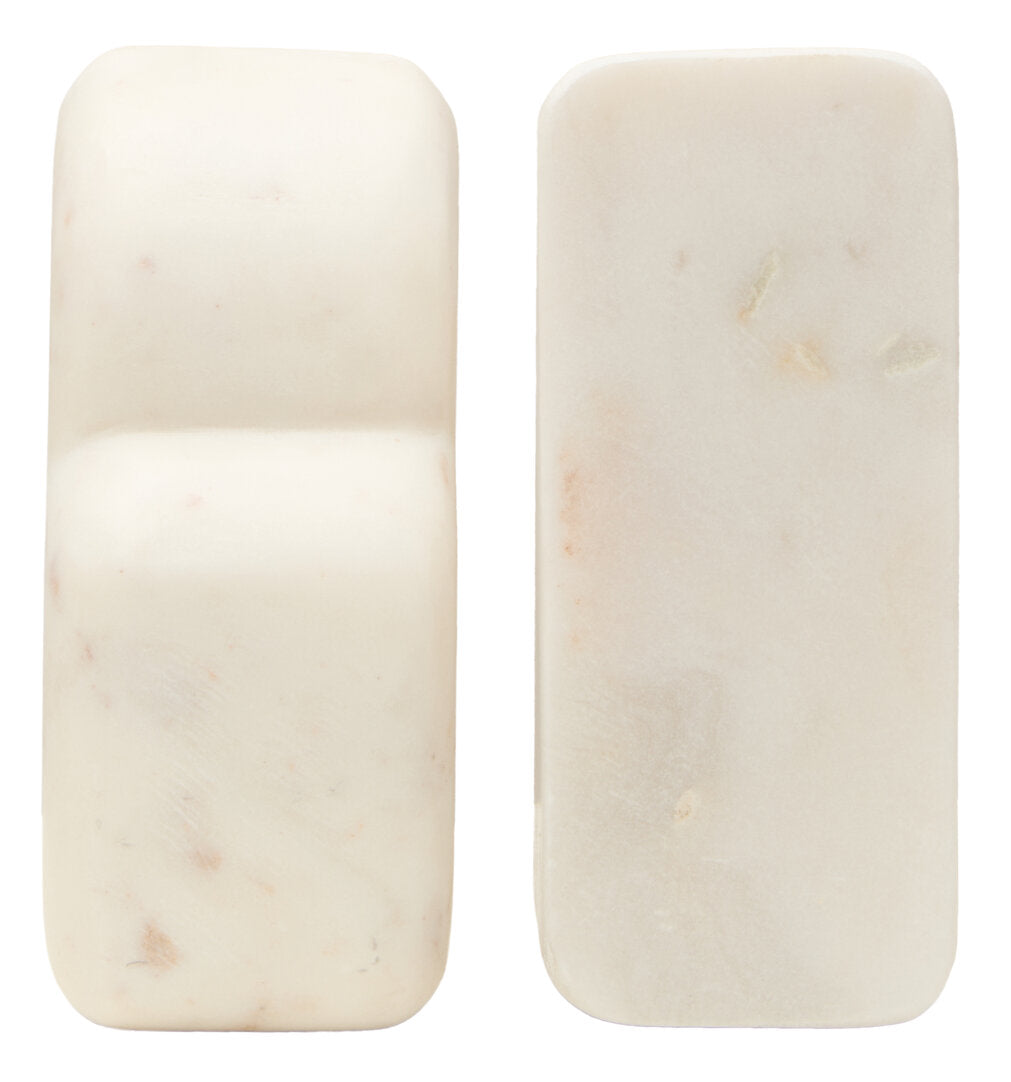 Oria White Marble Set Of Two Bookends