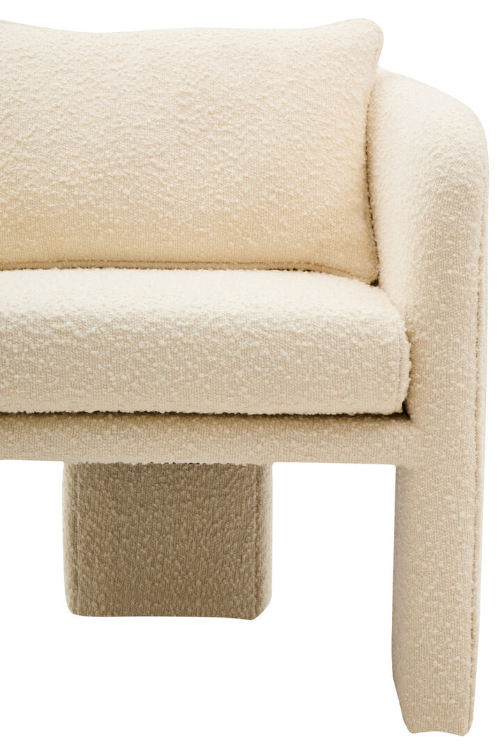 Nemi Ivory Boucle Curved Armchair