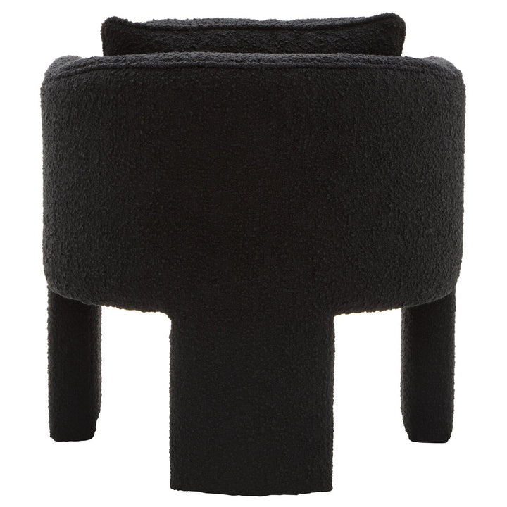 Nemi Black Boucle Curved Armchair