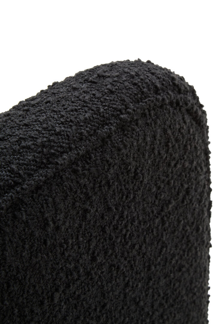 Nemi Black Boucle Curved Armchair