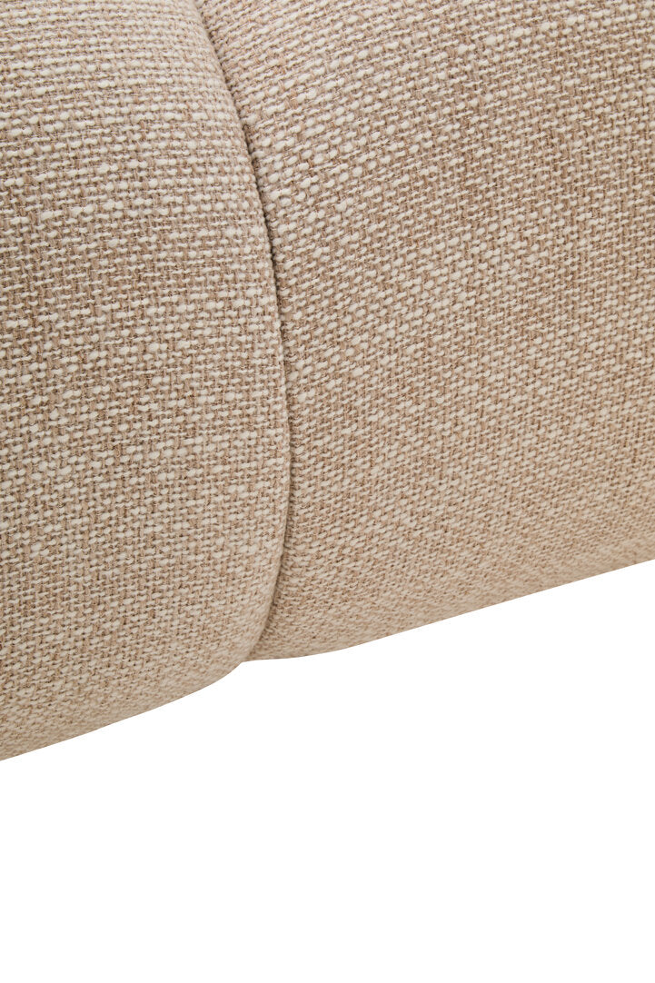 Alzano Cream Linen 3 Seater Curved Sofa