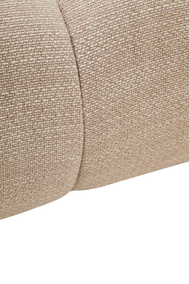 Alzano Cream Linen 3 Seater Curved Sofa