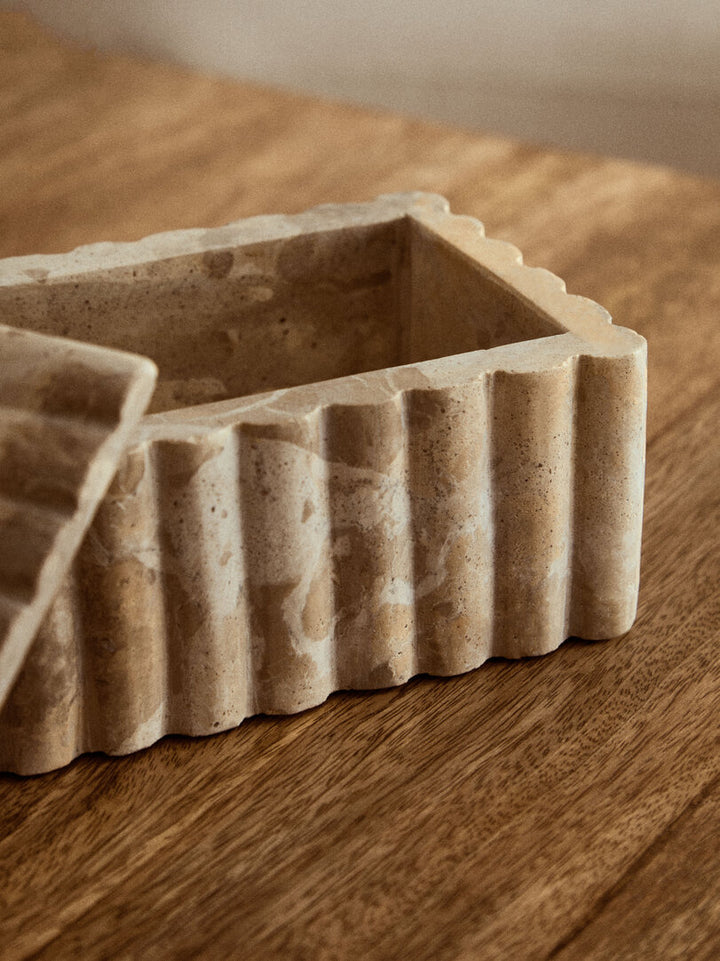 Corio Rectangular Chocolate Marble Box