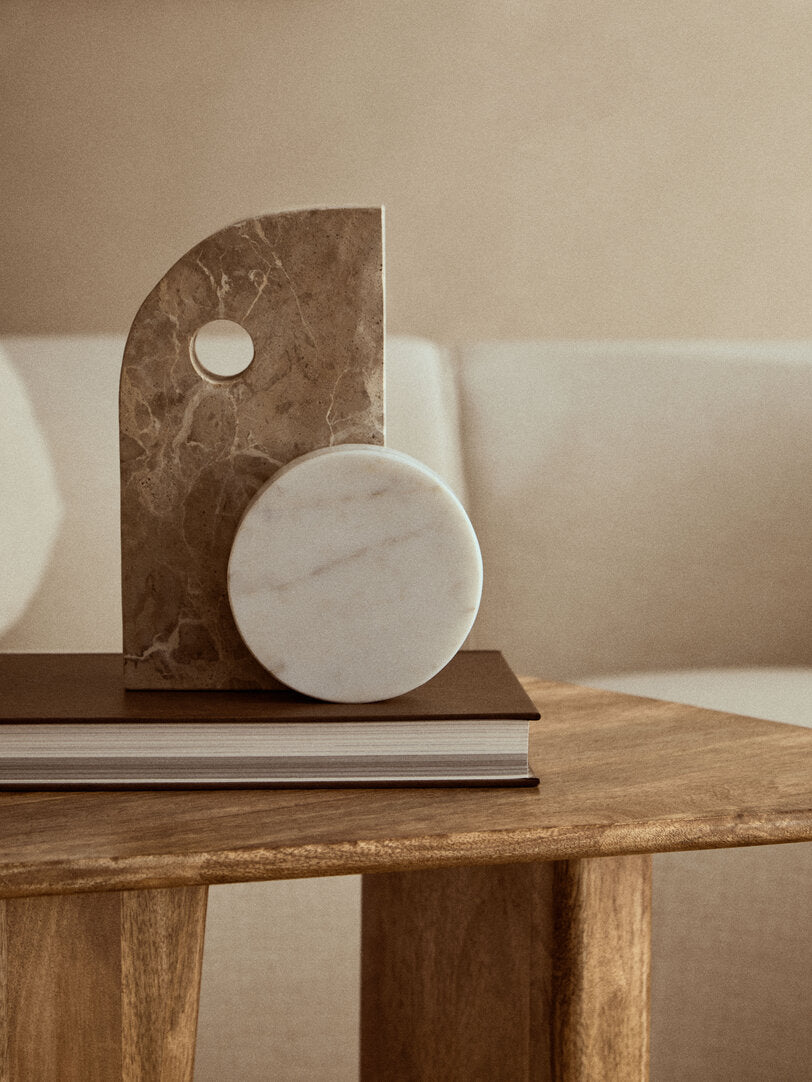 Corio Chocolate And White Marble Sculpture