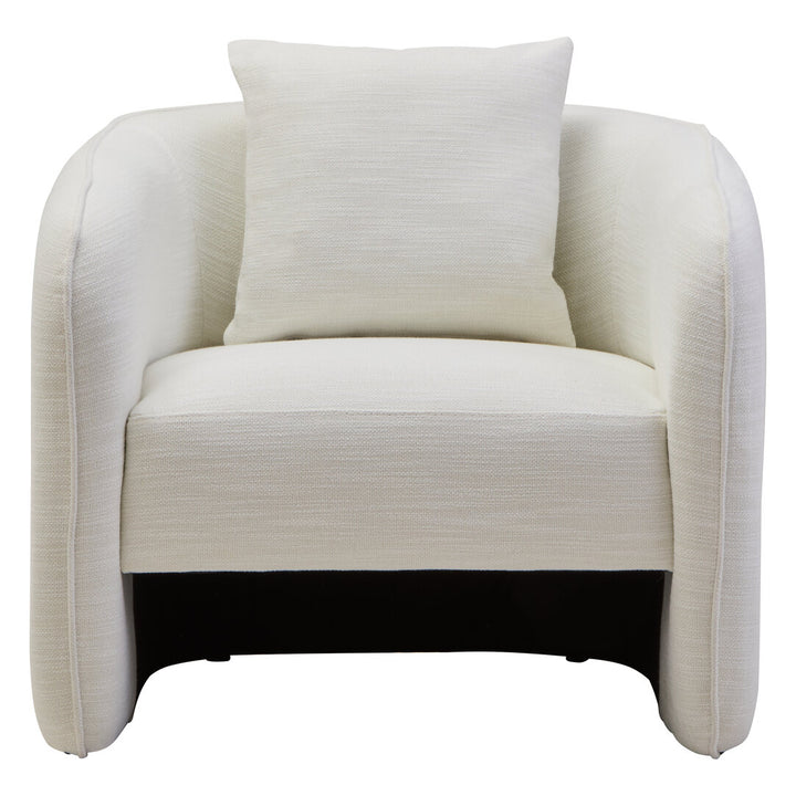Brufa Cream Linen Effect Curved Chair