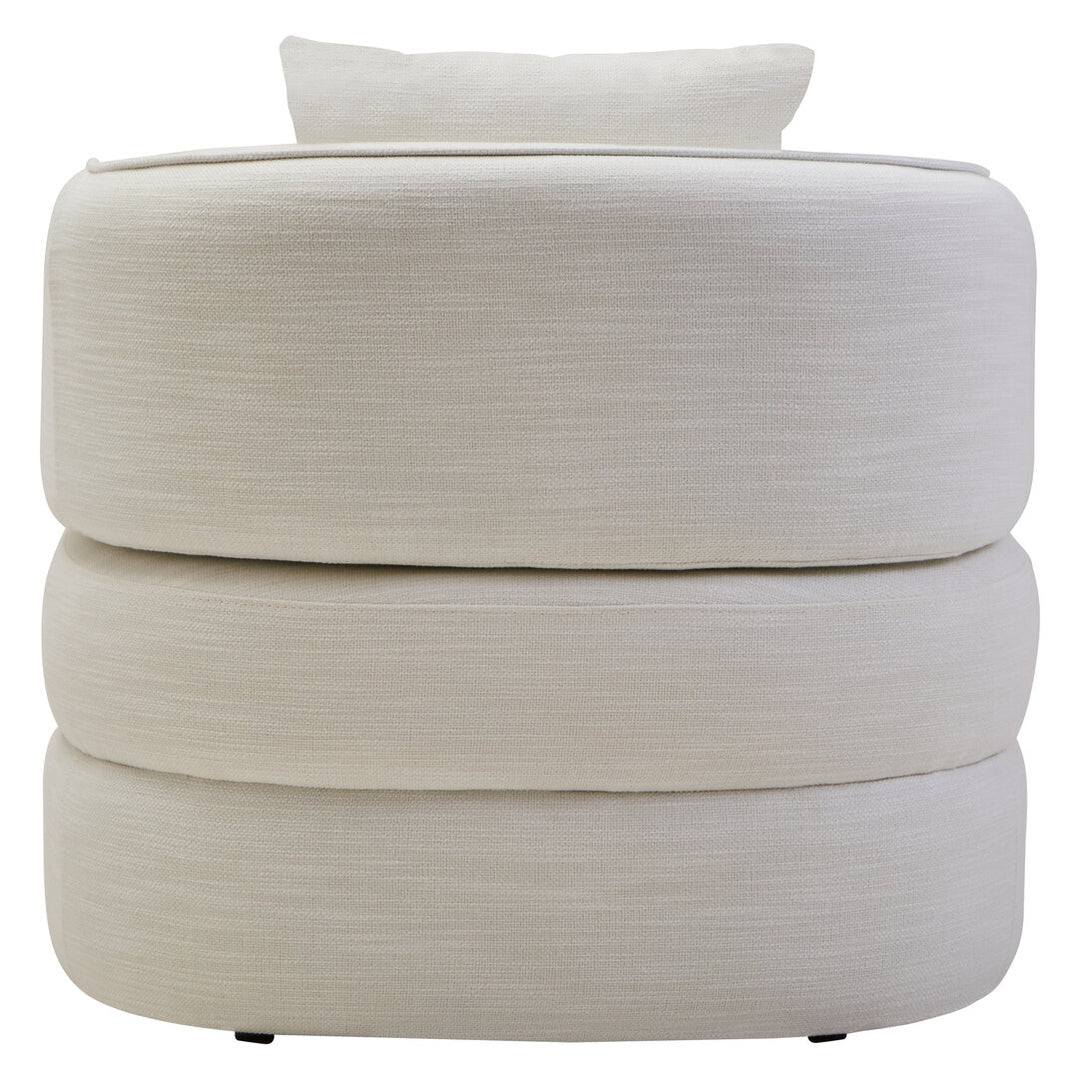 Brufa Cream Linen Effect Curved Chair