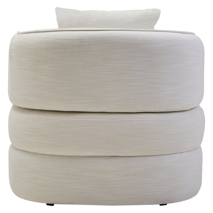 Brufa Cream Linen Effect Curved Chair