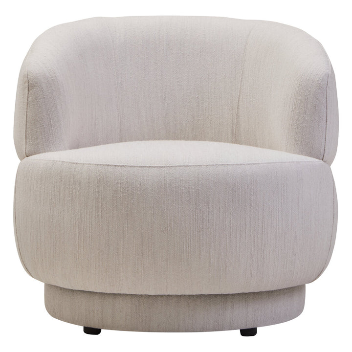 Arona Ivory Linen Curved Chair