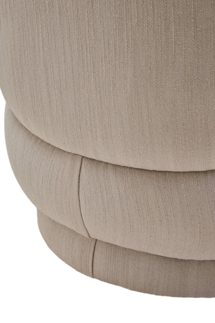 Arona Ivory Linen Curved Chair