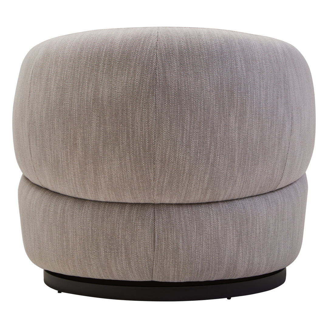 Leno Textured Grey Curved Swivel Chair