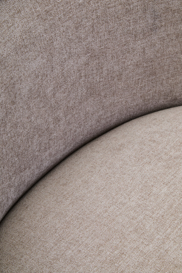 Tusa Taupe Chenille Curved Chair