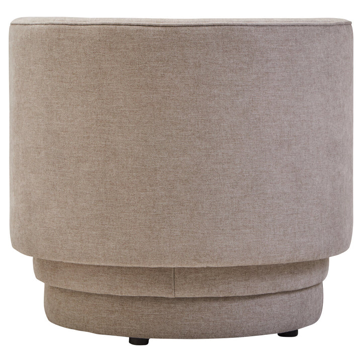 Tusa Taupe Chenille Curved Chair