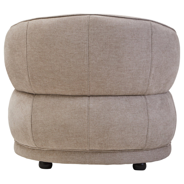 Fiano Taupe Chenille Curved Chair