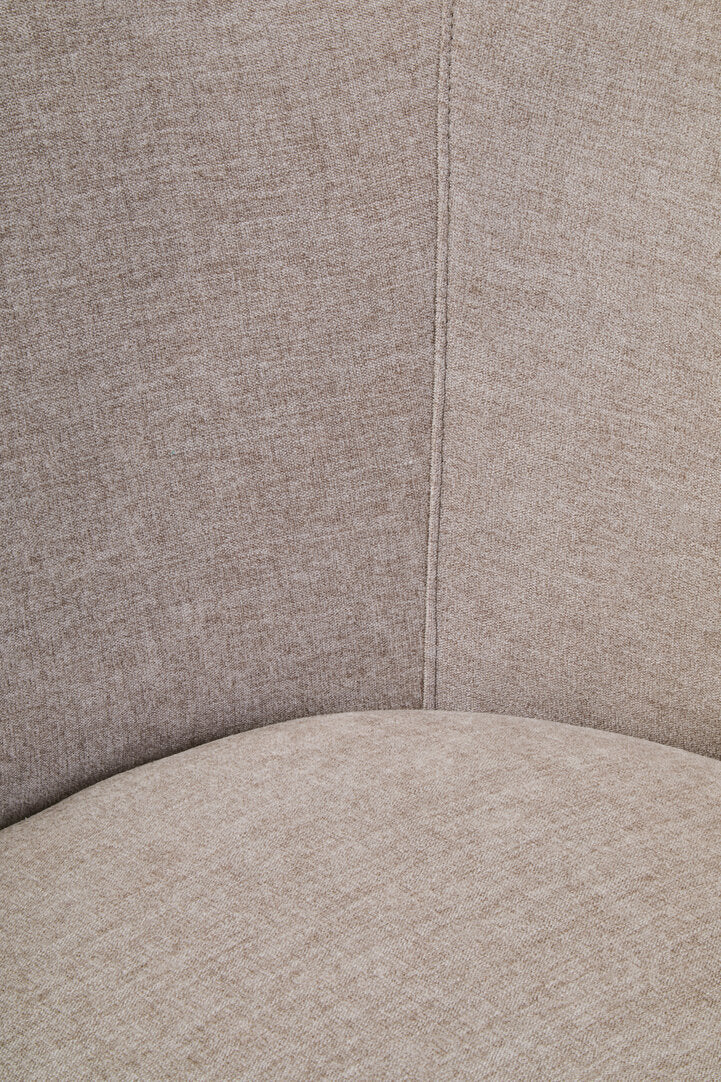 Fiano Taupe Chenille Curved Chair