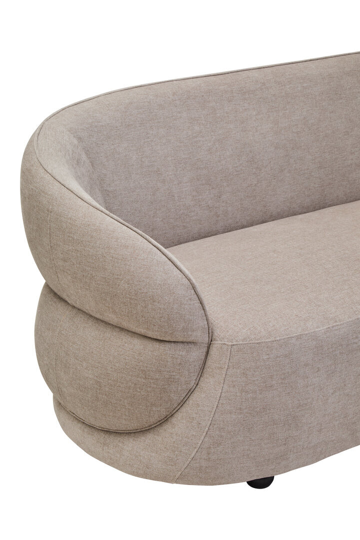 Fiano Taupe Chenille Three Seater Sofa