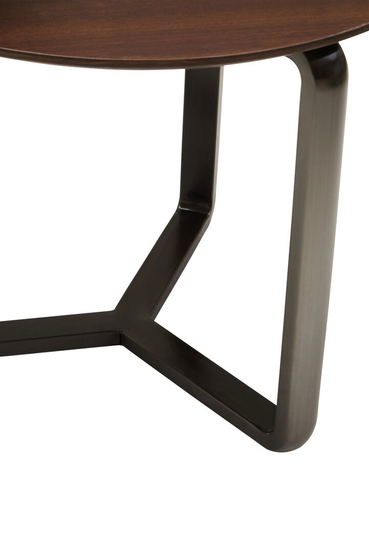 Arpino 2 Tier Round Veneer and Ceramic Coffee Table