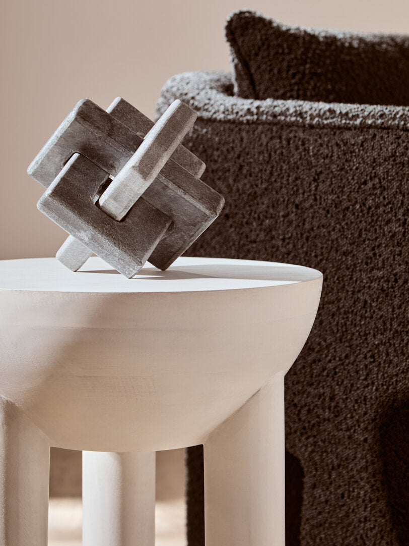 Sorso Grey Marble Knot Sculpture