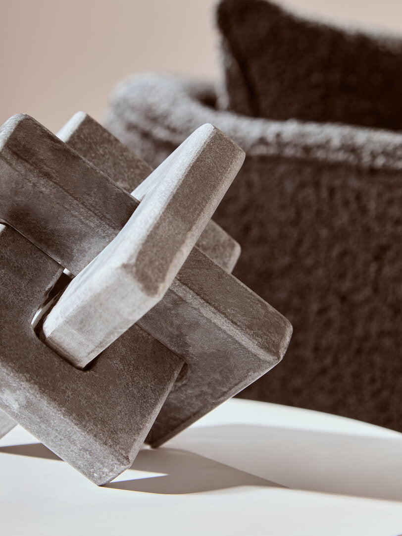 Sorso Grey Marble Knot Sculpture