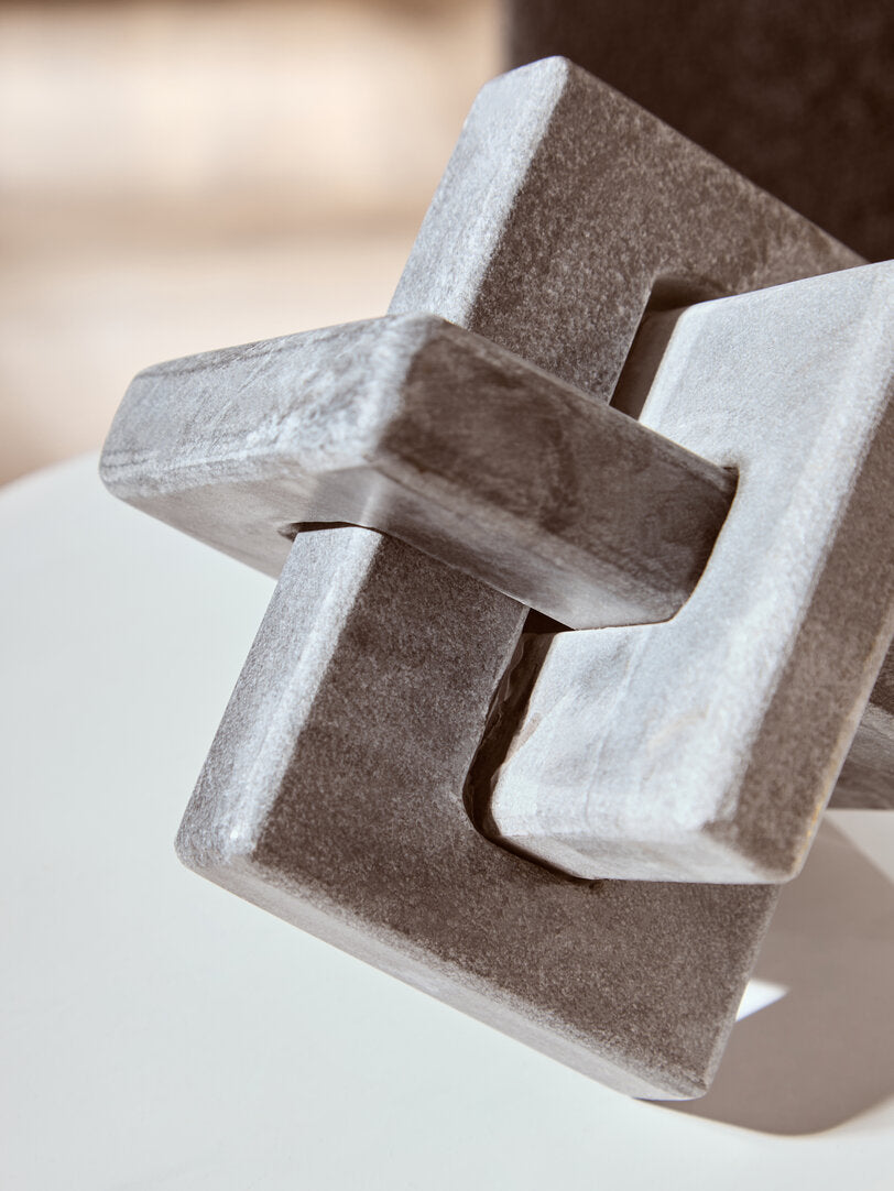 Sorso Grey Marble Knot Sculpture