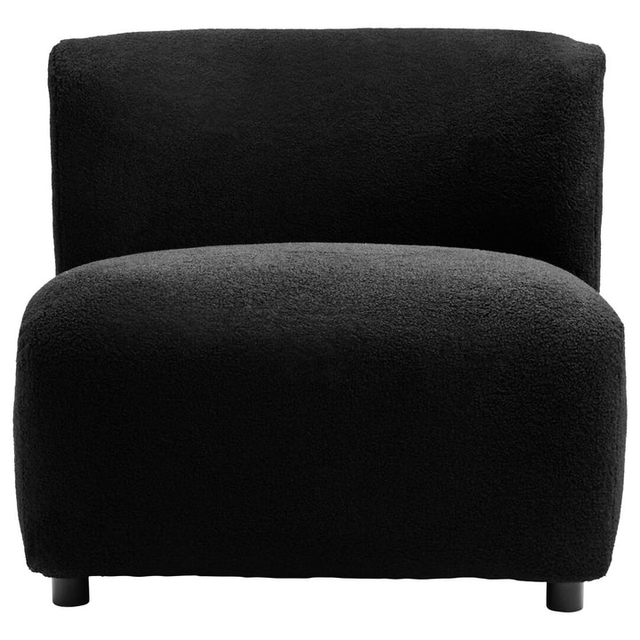 Crecchio Black Boucle Effect Armless Lounge Chair